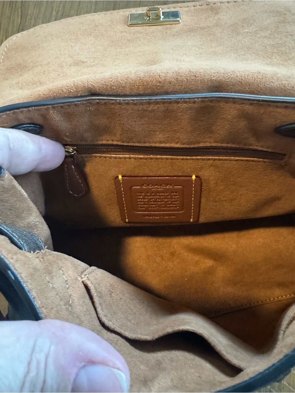Coach Brown Floral Appliqué Leather Satchel - Picture 4 of 9